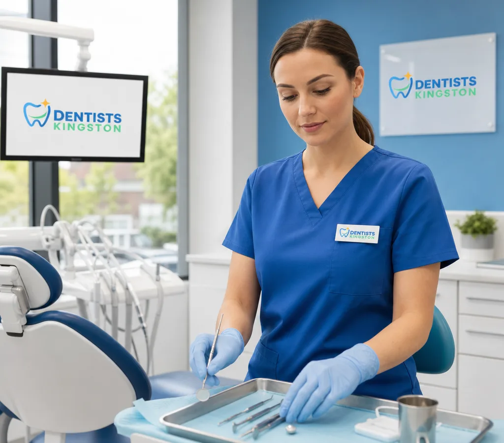 Welcoming Kingston treatment room prepared for a routine dental exam and cleaning